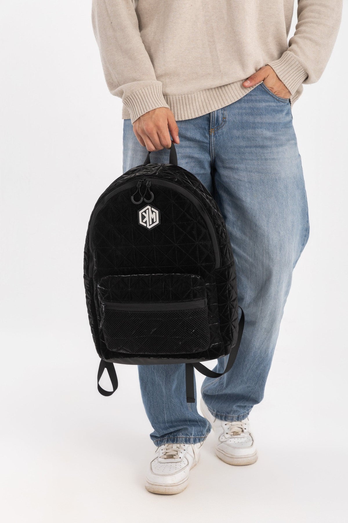 VoyagePorter Travel Backpack – Black by KM Signee – quilted lifestyle and travel backpack, image 5 of 15