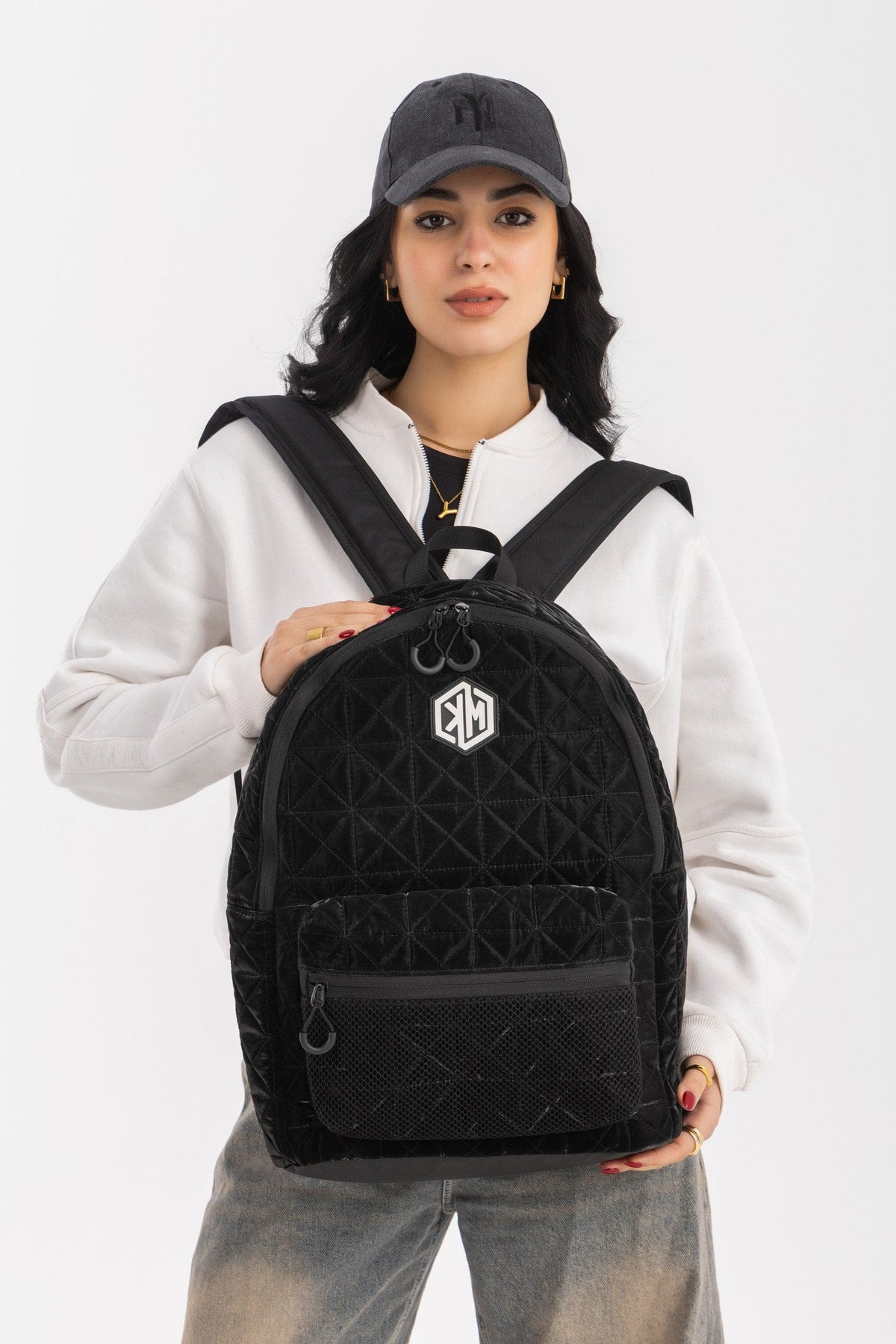 VoyagePorter Travel Backpack – Black by KM Signee – quilted lifestyle and travel backpack, image 9 of 15