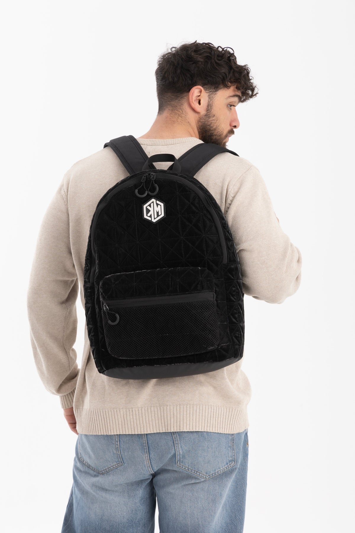 VoyagePorter Travel Backpack – Black by KM Signee – quilted lifestyle and travel backpack, image 6 of 15
