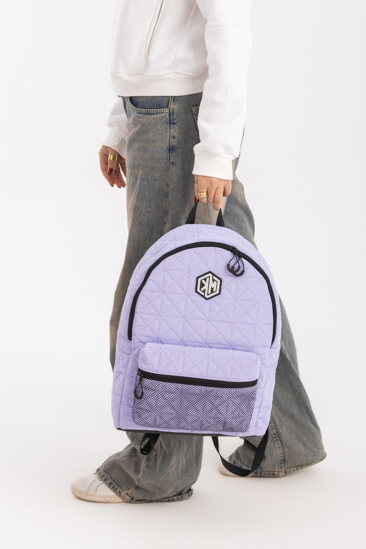 VoyagePorter Travel Backpack – Lavender Lilac by KM Signee – quilted lifestyle and travel backpack, image 6 of 7