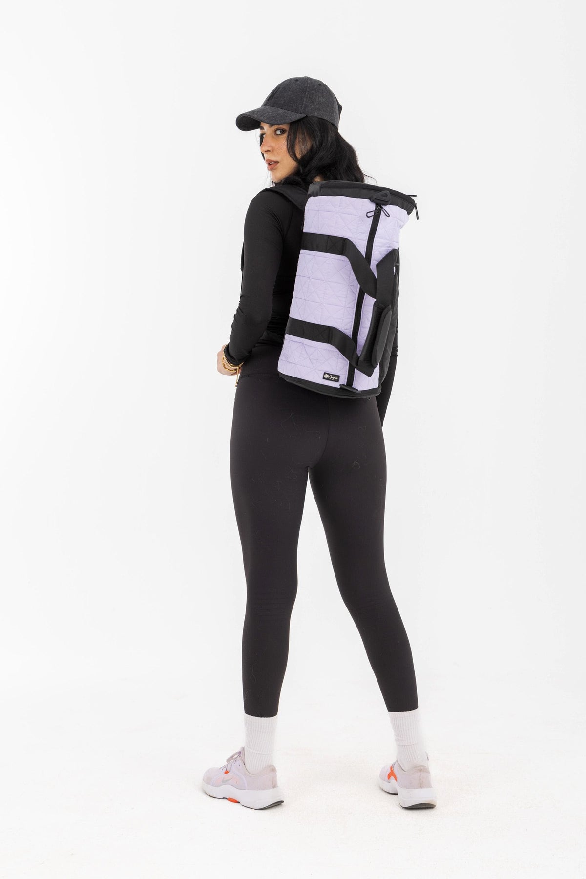 Lavender Lilac LuxePorter 3-in-1 Sport & Travel Bag by KM Signee – convertible backpack, duffle and shoulder bag, image 8 of 16