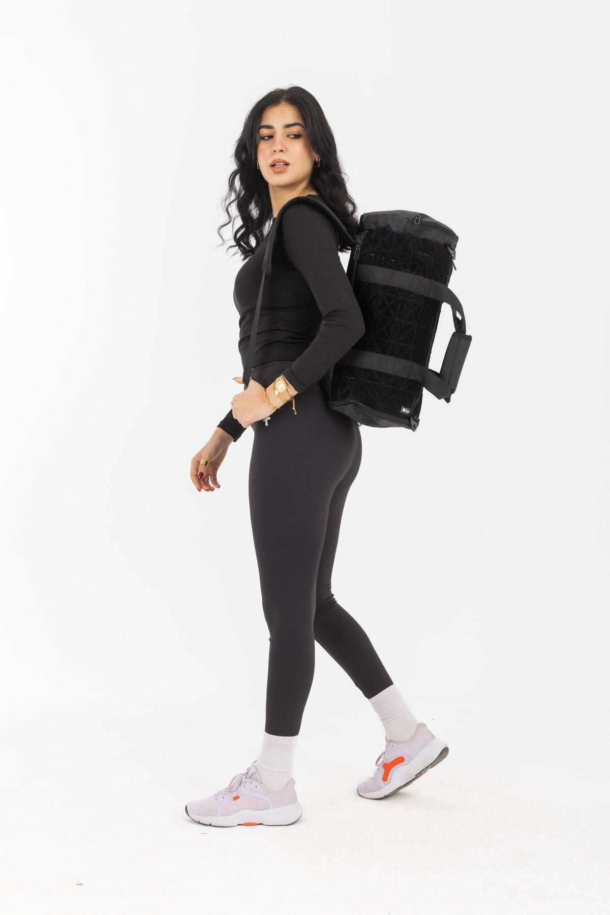 Metallic Black LuxePorter 3-in-1 Sport & Travel Bag by KM Signee – convertible backpack, duffle and shoulder bag, image 9 of 21