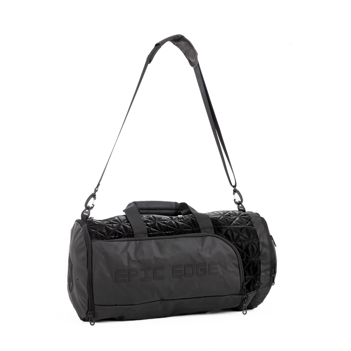 Metallic Black LuxePorter 3-in-1 Sport & Travel Bag by KM Signee – convertible backpack, duffle and shoulder bag, image 6 of 21