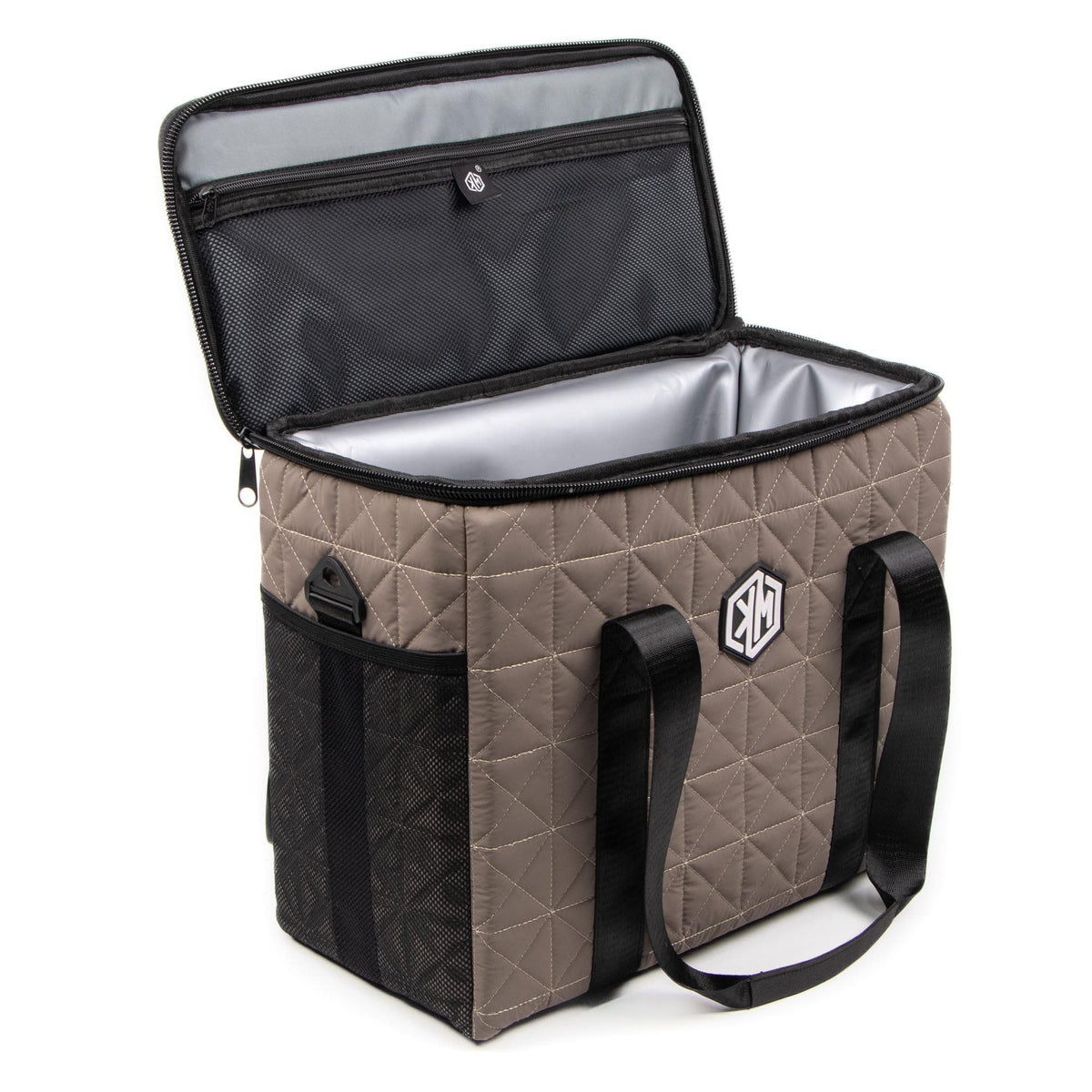 Hazelnut Silk Thermal Bag by KM Signee – insulated hot and cold lunch bag, image 1 of 12