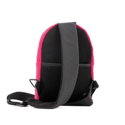 Travel Mate Crossbody Sling Backpack – Pink by KM Signee – compact quilted crossbody bag, image 7 of 7