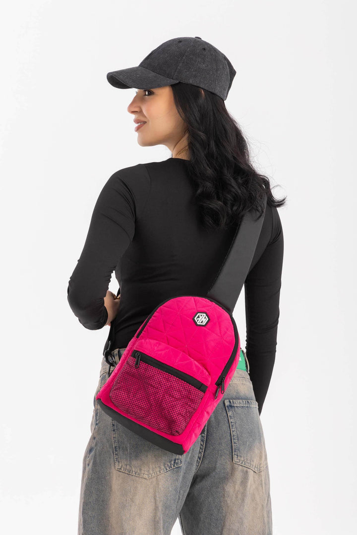 KM Signee Backpack Epic Edge Travel Mate (crossbody/sling backpack) - Pink