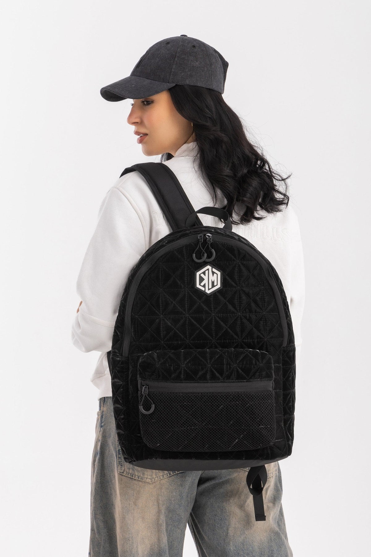 VoyagePorter Travel Backpack – Black by KM Signee – quilted lifestyle and travel backpack, image 8 of 15