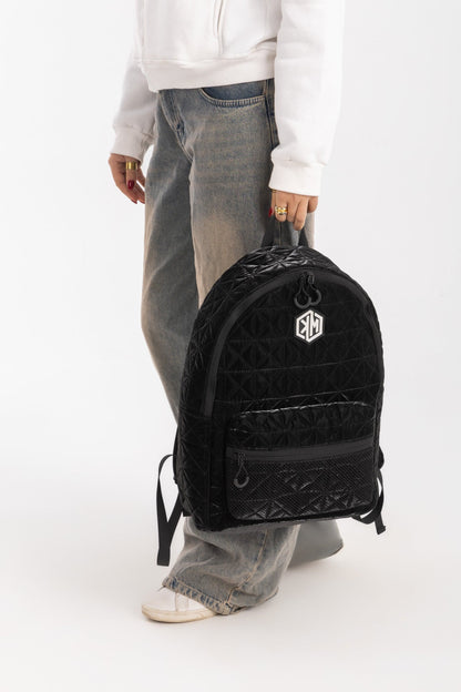 VoyagePorter Travel Backpack – Black by KM Signee – quilted lifestyle and travel backpack, image 7 of 15
