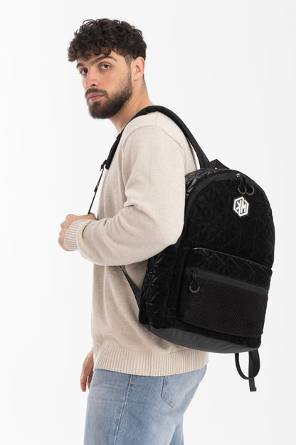VoyagePorter Travel Backpack – Black by KM Signee – quilted lifestyle and travel backpack, image 1 of 15