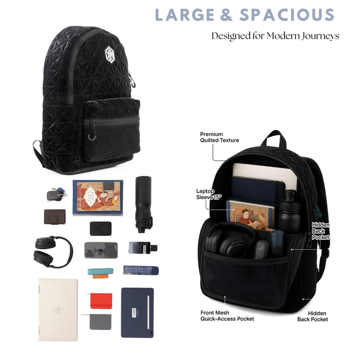 KM Signee Backpack VoyagePorter – Epic Edge Lifestyle & Travel Backpack (Black)