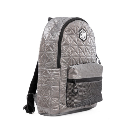 VoyagePorter Travel Backpack – Grey by KM Signee – quilted lifestyle and travel backpack, image 3 of 6