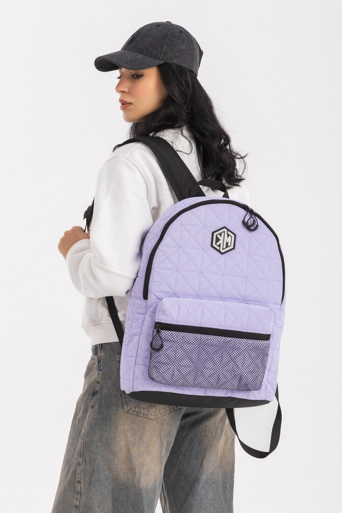 VoyagePorter Travel Backpack – Lavender Lilac by KM Signee – quilted lifestyle and travel backpack, image 1 of 7