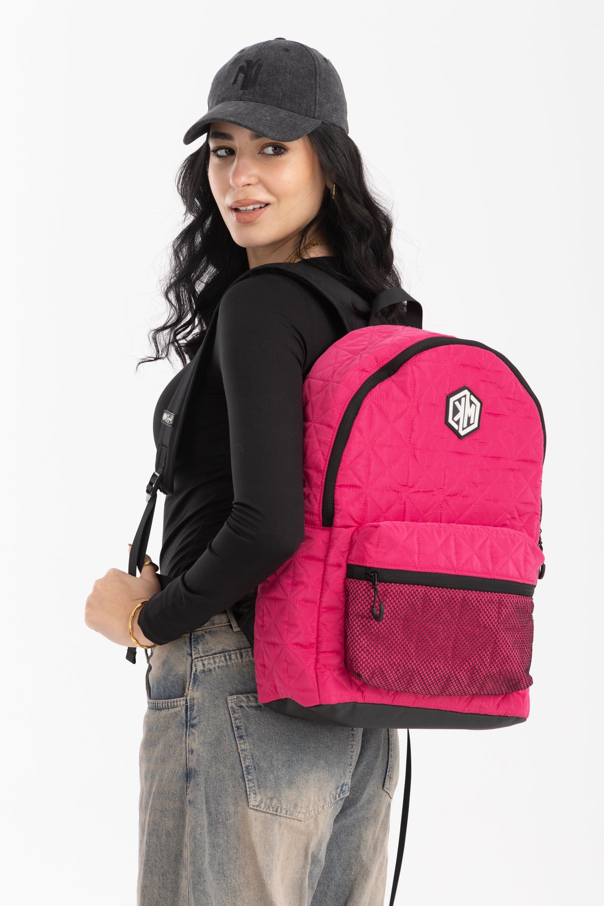 VoyagePorter Travel Backpack – Rosy Pink by KM Signee – quilted lifestyle and travel backpack, image 5 of 7