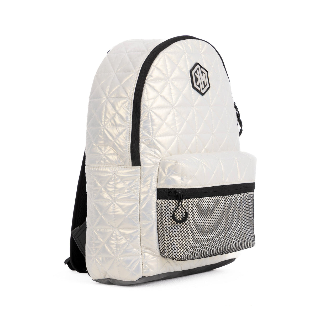 VoyagePorter Travel Backpack – White by KM Signee – quilted lifestyle and travel backpack, image 4 of 7