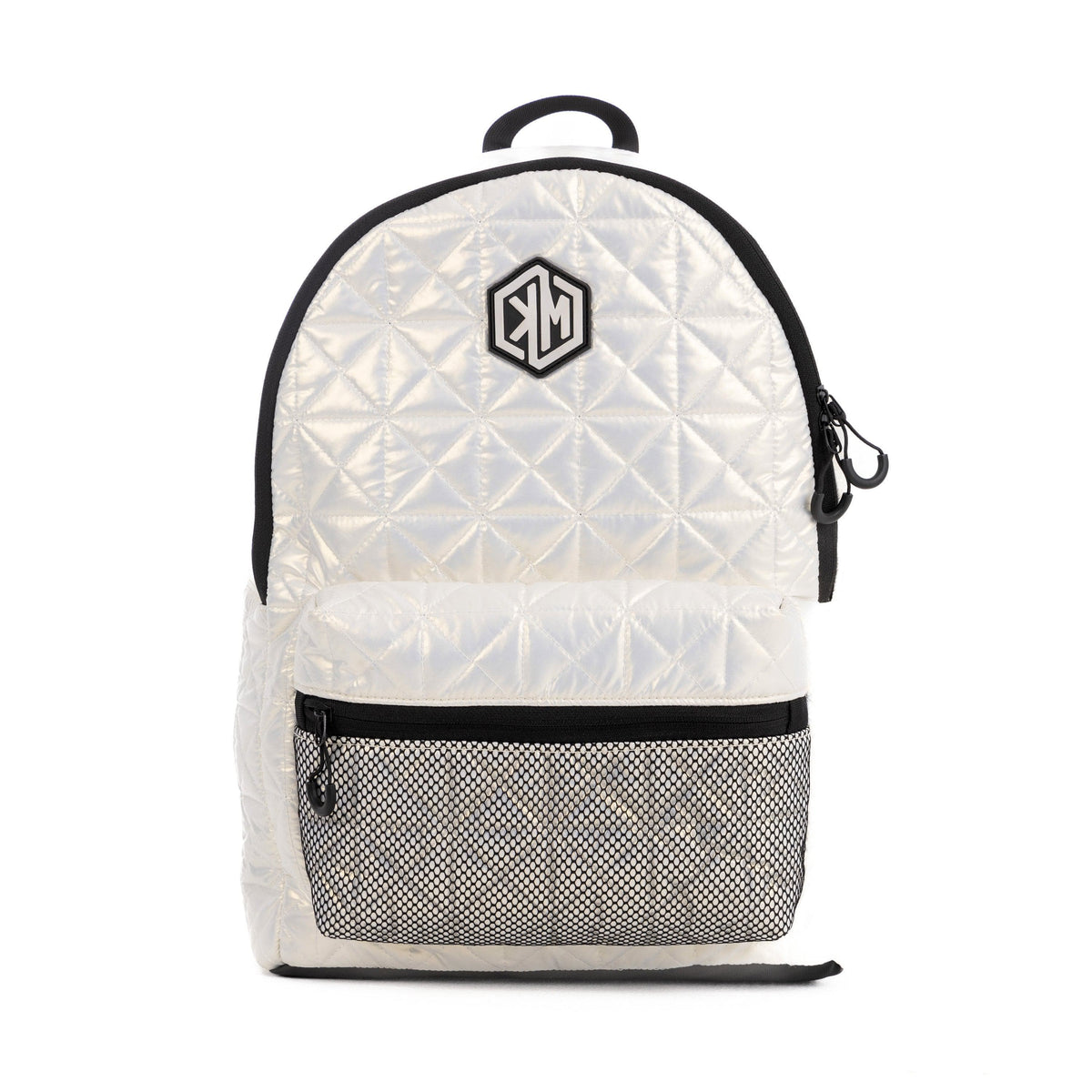 VoyagePorter Travel Backpack – White by KM Signee – quilted lifestyle and travel backpack, image 3 of 7