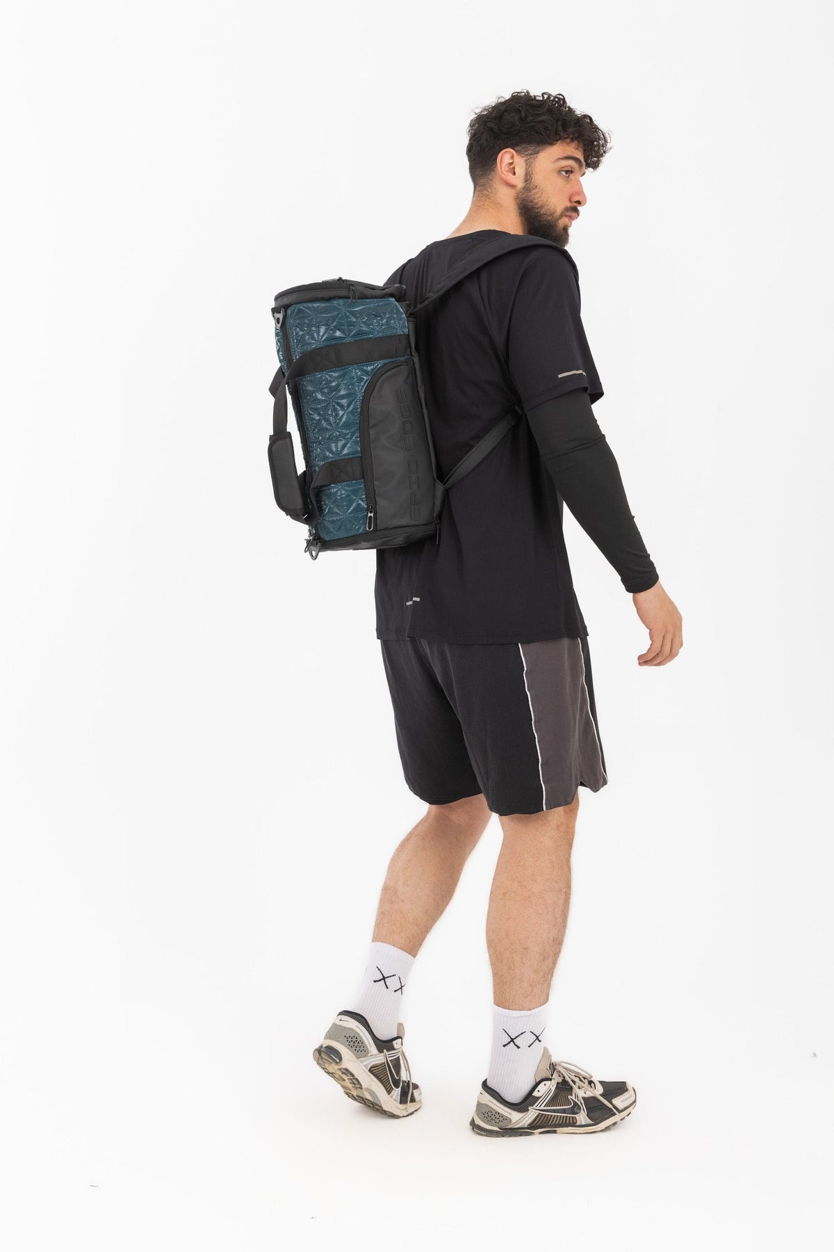 Blue Dianne LuxePorter 3-in-1 Sport & Travel Bag by KM Signee – convertible backpack, duffle and shoulder bag, image 7 of 14