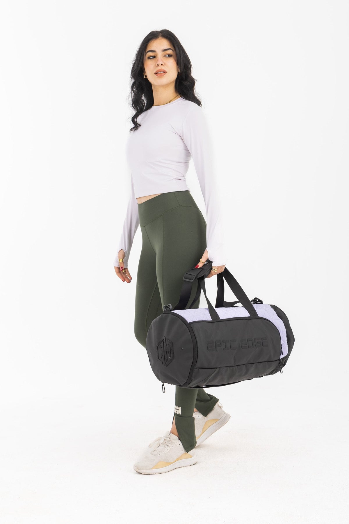 Lavender Lilac LuxePorter 3-in-1 Sport & Travel Bag by KM Signee – convertible backpack, duffle and shoulder bag, image 14 of 16