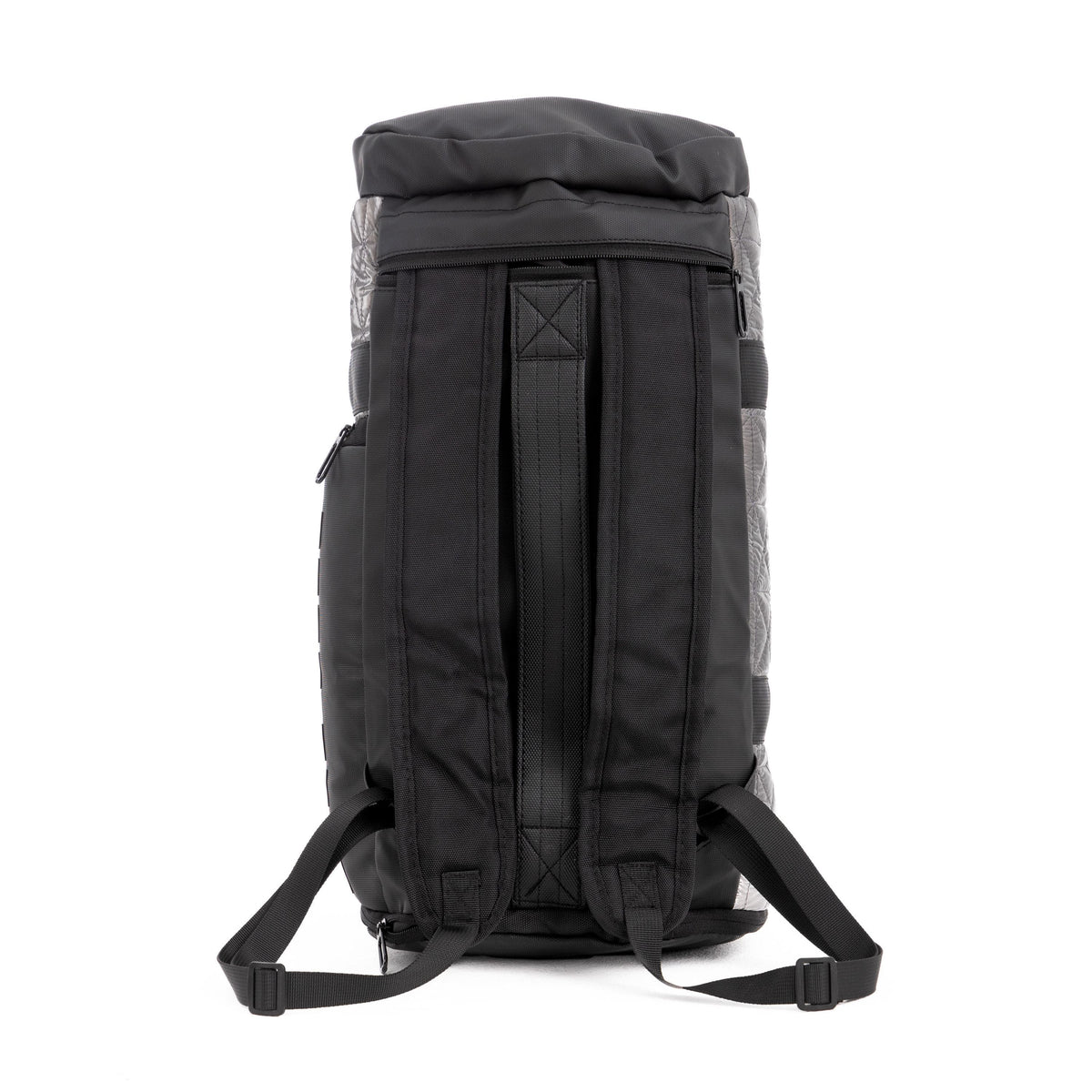Metallic Grey LuxePorter 3-in-1 Sport & Travel Bag by KM Signee – convertible backpack, duffle and shoulder bag, image 5 of 16