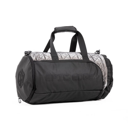 Metallic Grey LuxePorter 3-in-1 Sport & Travel Bag by KM Signee – convertible backpack, duffle and shoulder bag, image 2 of 16