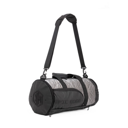 Metallic Grey LuxePorter 3-in-1 Sport & Travel Bag by KM Signee – convertible backpack, duffle and shoulder bag, image 10 of 16