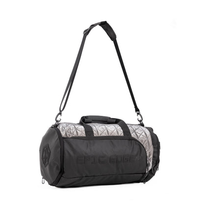 Metallic Grey LuxePorter 3-in-1 Sport & Travel Bag by KM Signee – convertible backpack, duffle and shoulder bag, image 3 of 16