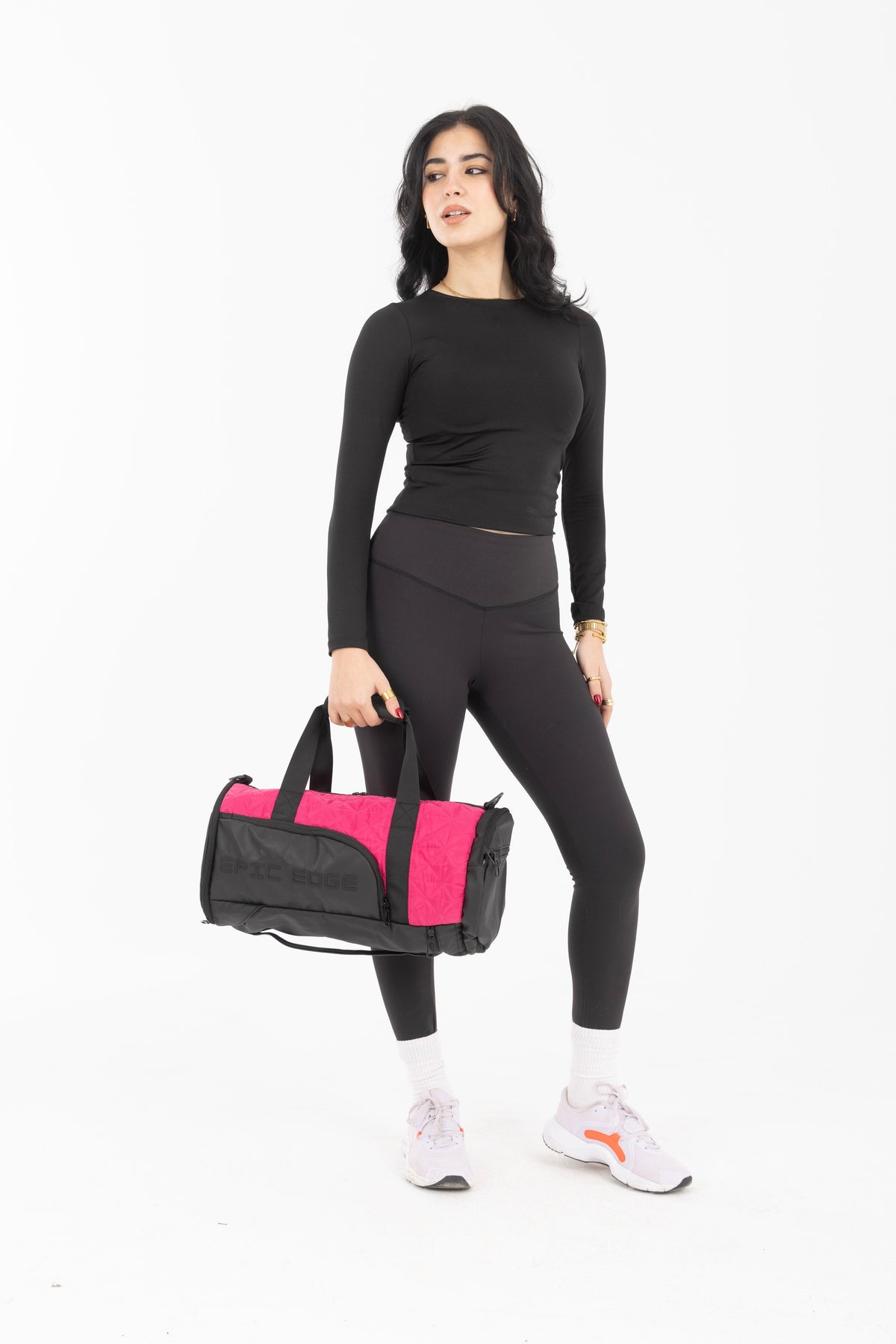 Pink LuxePorter 3-in-1 Sport & Travel Bag by KM Signee – convertible backpack, duffle and shoulder bag, image 13 of 17