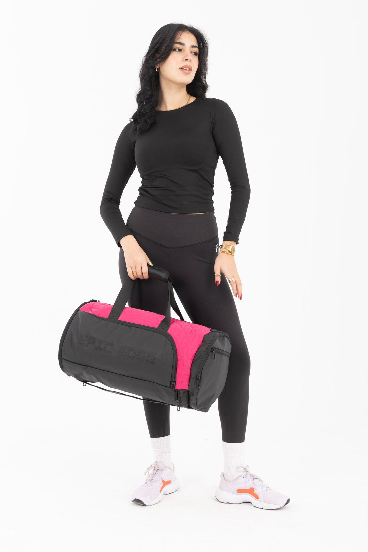Pink LuxePorter 3-in-1 Sport & Travel Bag by KM Signee – convertible backpack, duffle and shoulder bag, image 14 of 17