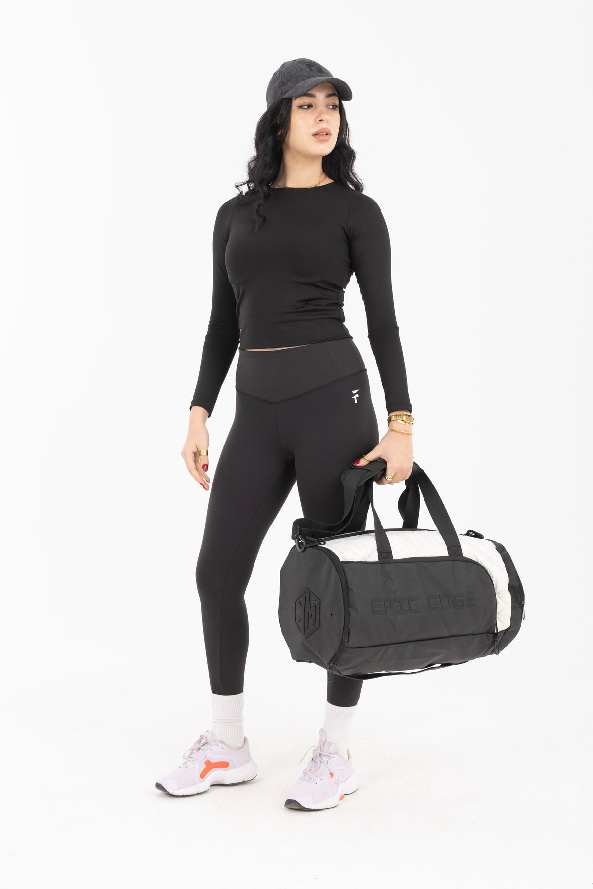 White Pearls LuxePorter 3-in-1 Sport & Travel Bag by KM Signee – convertible backpack, duffle and shoulder bag, image 14 of 16