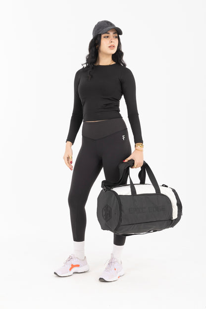 White Pearls LuxePorter 3-in-1 Sport & Travel Bag by KM Signee – convertible backpack, duffle and shoulder bag, image 14 of 16