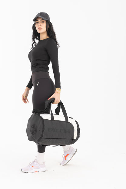 White Pearls LuxePorter 3-in-1 Sport & Travel Bag by KM Signee – convertible backpack, duffle and shoulder bag, image 13 of 16