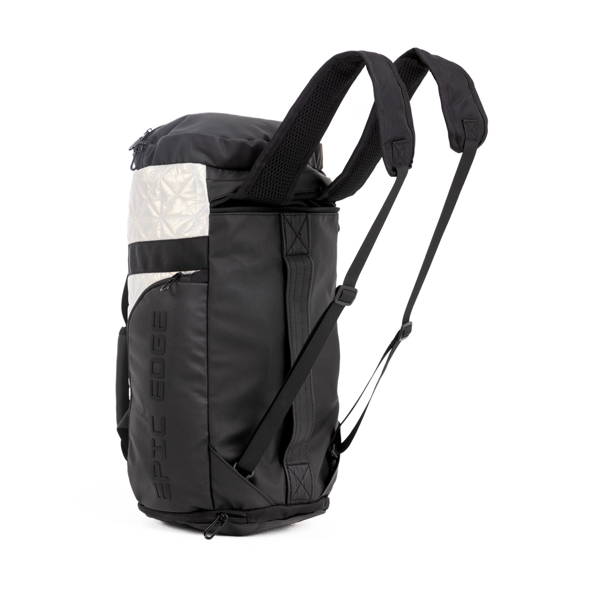 White Pearls LuxePorter 3-in-1 Sport & Travel Bag by KM Signee – convertible backpack, duffle and shoulder bag, image 7 of 16