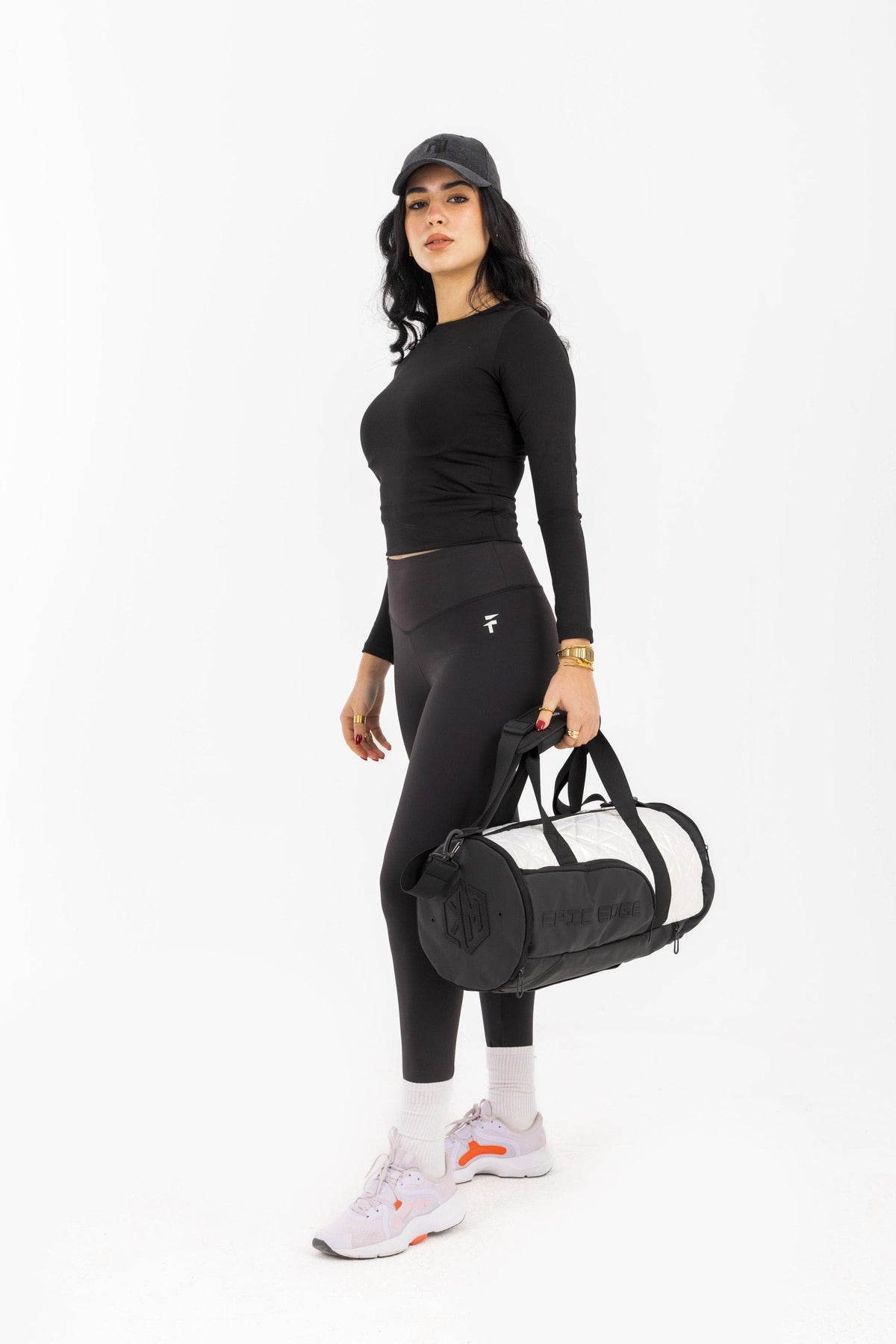 White Pearls LuxePorter 3-in-1 Sport & Travel Bag by KM Signee – convertible backpack, duffle and shoulder bag, image 1 of 16