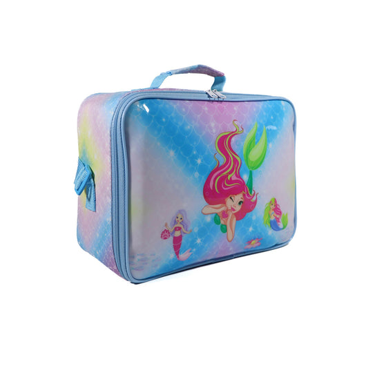 KM Signee Lunch bag Mermaid princess Lunch Bag & Pencil Case Set for Kids, 7 Liter