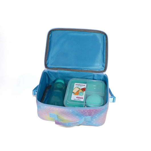 KM Signee Lunch bag Mermaid princess Lunch Bag & Pencil Case Set for Kids, 7 Liter