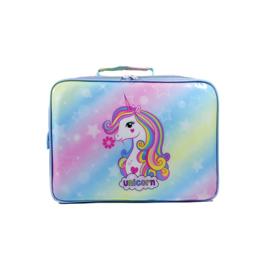KM Signee Lunch bag Unicorn Lunch Bag & Pencil Case Set for Kids, 7 Liter