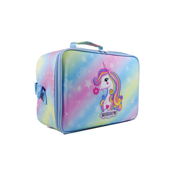 KM Signee Lunch bag Unicorn Lunch Bag & Pencil Case Set for Kids, 7 Liter