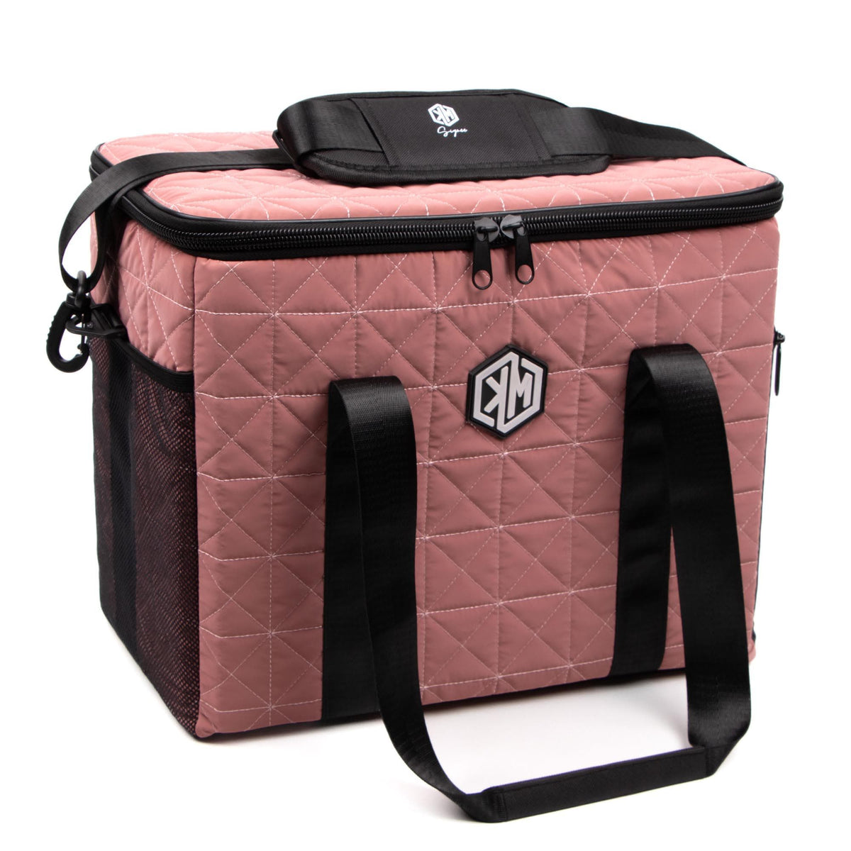 Blush Velvet Thermal Bag by KM Signee – insulated hot and cold lunch bag, image 3 of 6