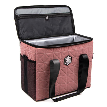 Blush Velvet Thermal Bag by KM Signee – insulated hot and cold lunch bag, image 1 of 6