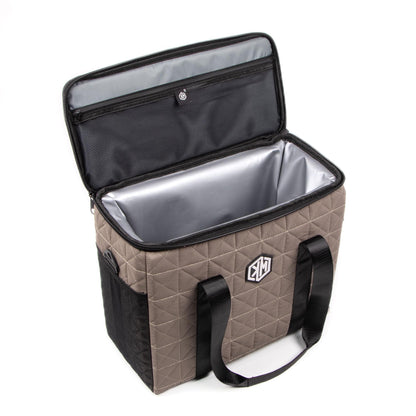 Hazelnut Silk Thermal Bag by KM Signee – insulated hot and cold lunch bag, image 3 of 12