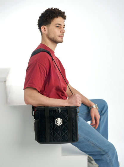 Onyx Black Thermal Bag by KM Signee – insulated hot and cold lunch bag, image 6 of 13