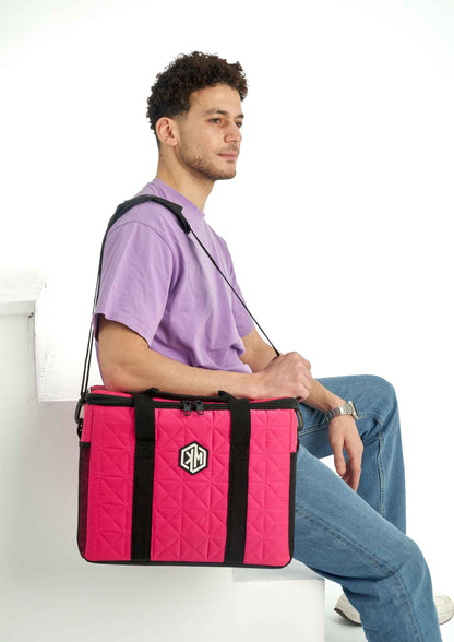 Rosy Pink Thermal Bag by KM Signee – insulated hot and cold lunch bag, image 6 of 10