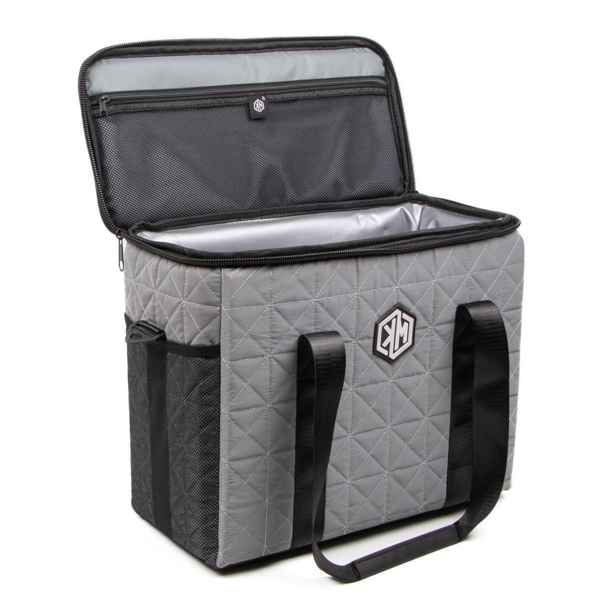 Steel Grey Thermal Bag by KM Signee – insulated hot and cold lunch bag, image 1 of 8