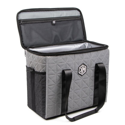 Steel Grey Thermal Bag by KM Signee – insulated hot and cold lunch bag, image 1 of 8