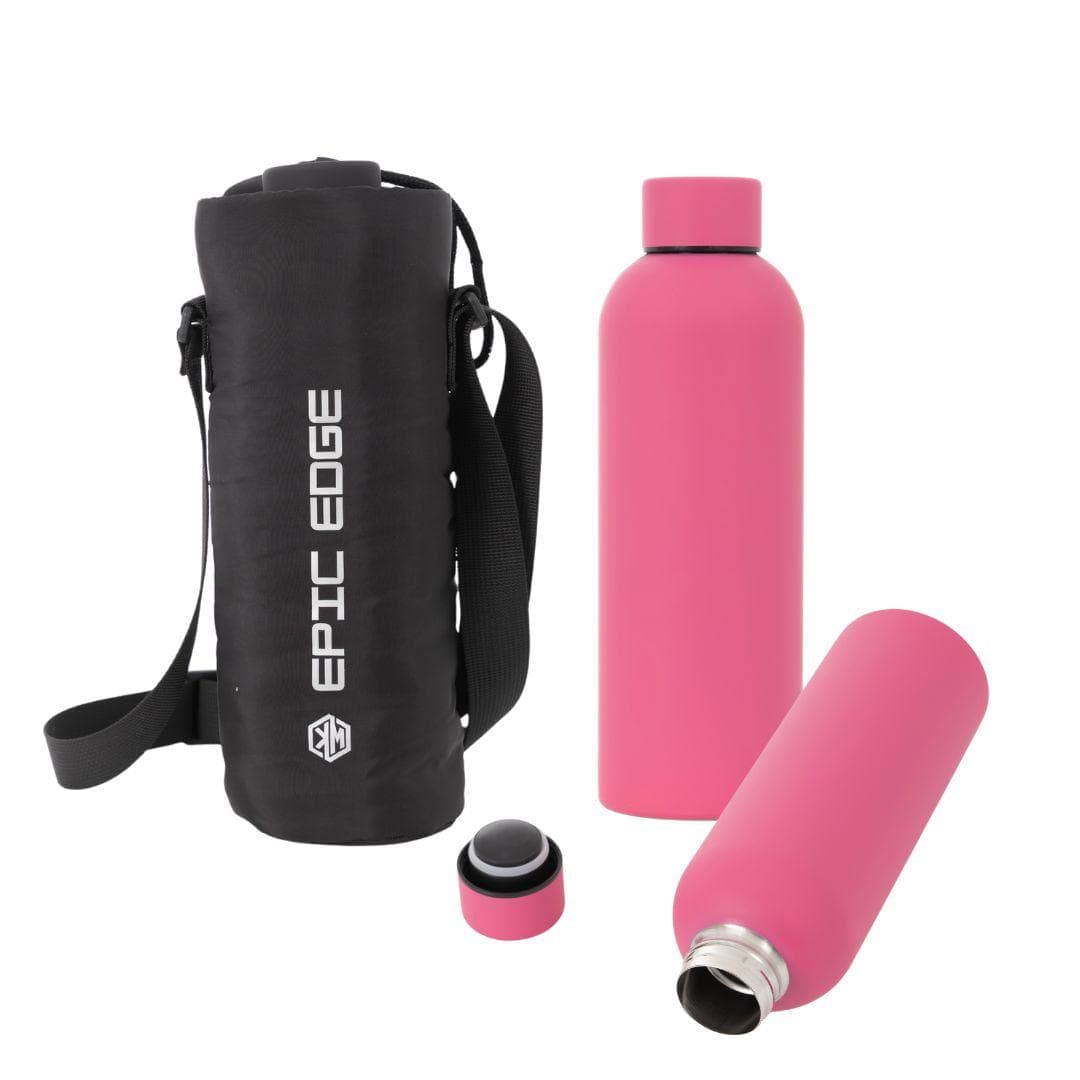 500ml Insulated Stainless Steel Bottle with Cover by KM Signee – leak-proof hot and cold water bottle, image 7 of 8