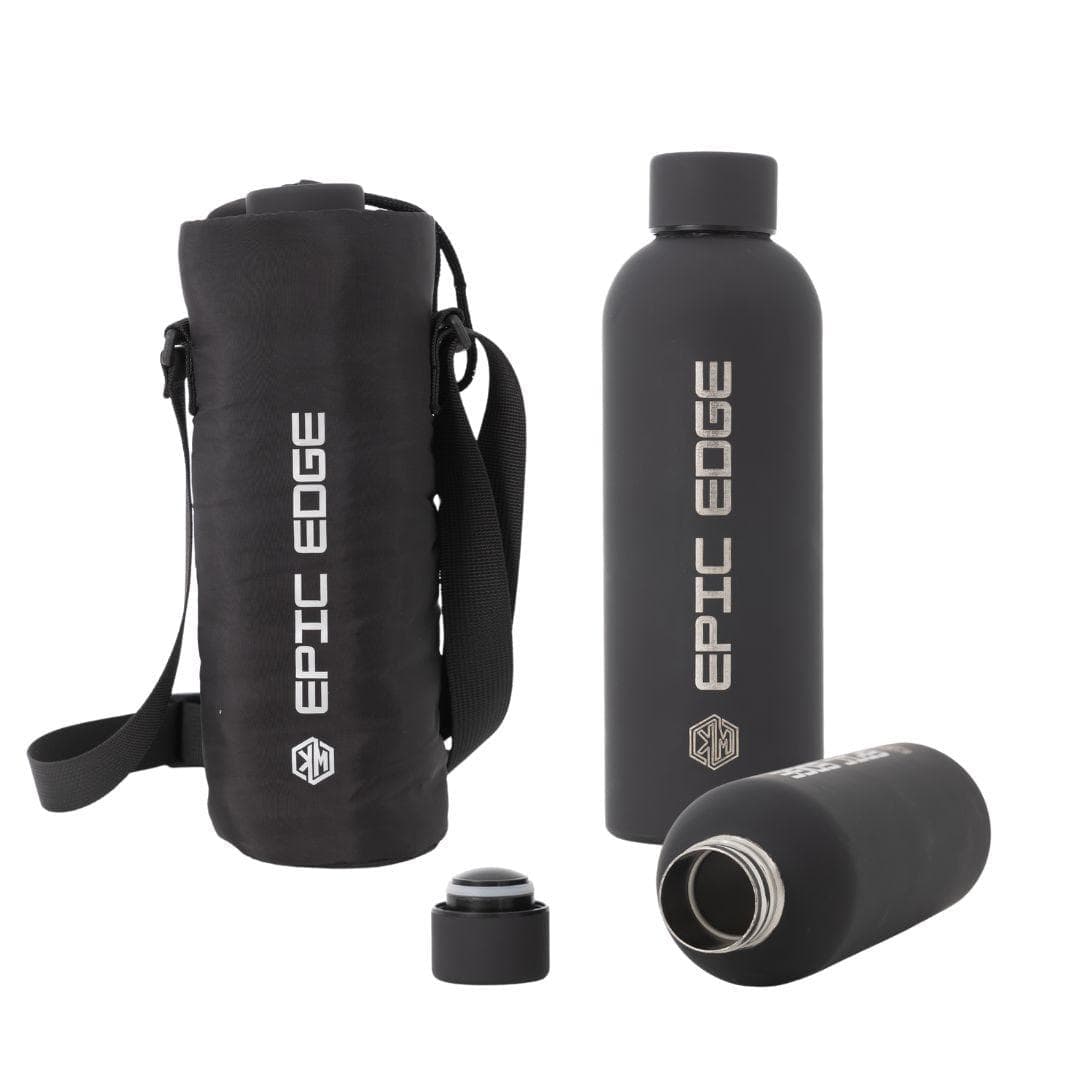 500ml Insulated Stainless Steel Bottle with Cover by KM Signee – leak-proof hot and cold water bottle, image 2 of 8