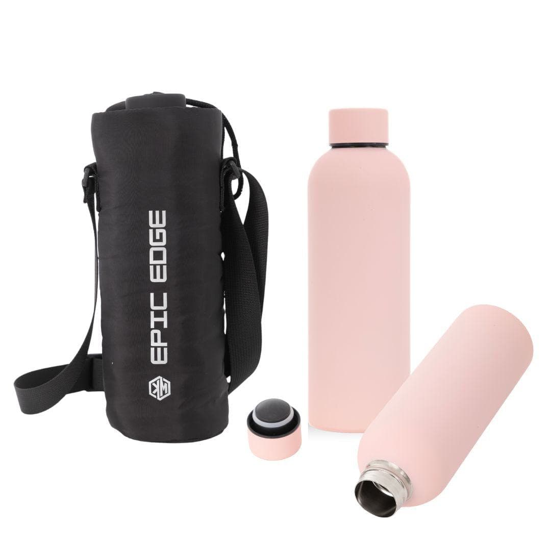 500ml Insulated Stainless Steel Bottle with Cover by KM Signee – leak-proof hot and cold water bottle, image 3 of 8