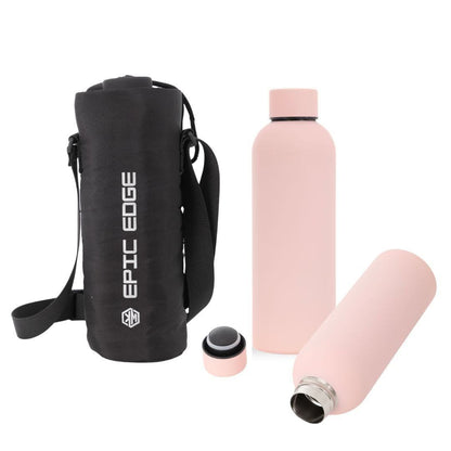500ml Insulated Stainless Steel Bottle with Cover by KM Signee – leak-proof hot and cold water bottle, image 3 of 8