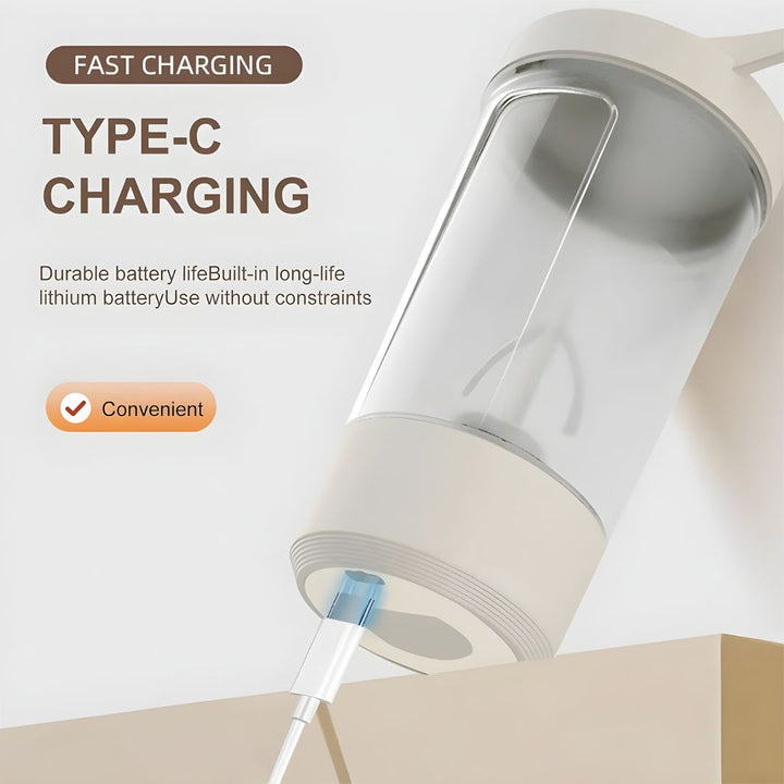 KM Signee Water Bottle Electric Protein Shaker Bottle – Rechargeable & High-Speed Blending