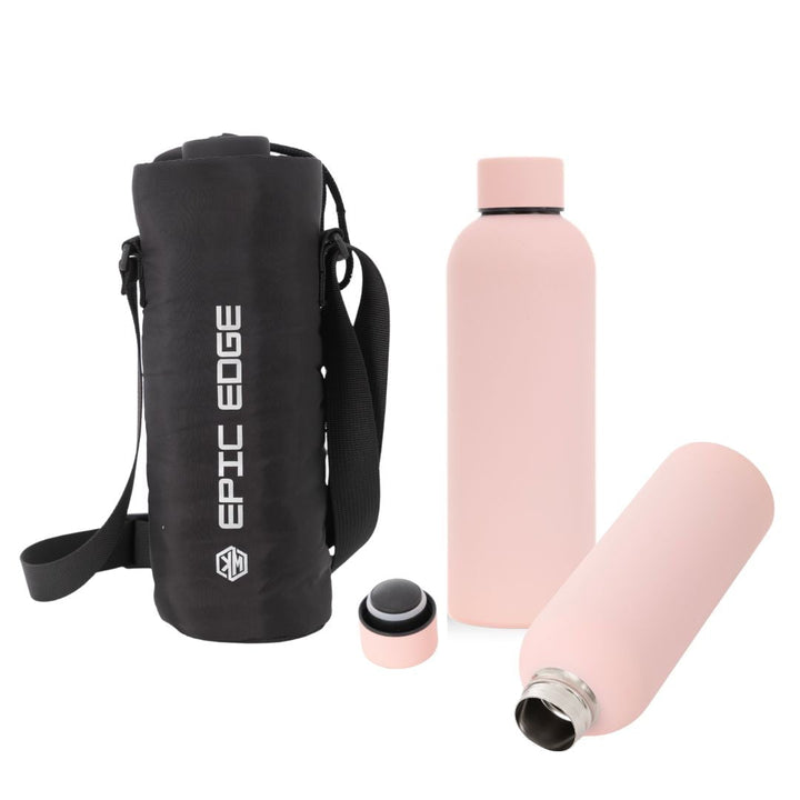 KM Signee Water Bottle Kashmir Epic Edge 500 mL Stainless Thermal Bottle & Protective Covercase